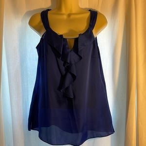 Royal Blue Sleeveless Blouse / Tank Top. Size Small, White House Black Market